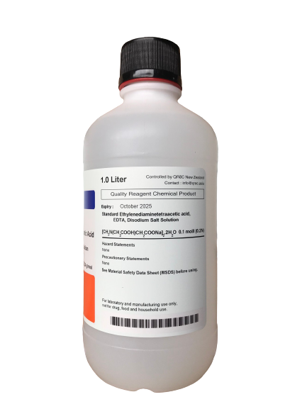 EDTA-Di Sodium Salt Solution 0.2N, AR 1 L. QReC™
