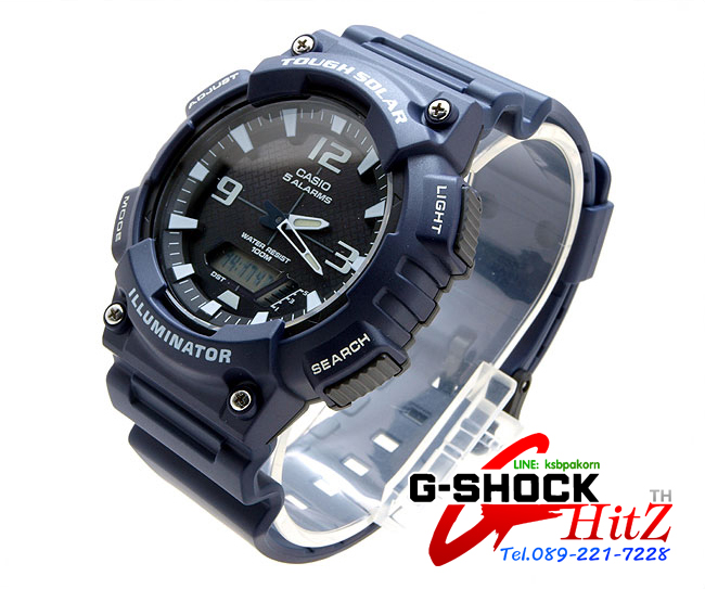 CASIO นาฬิกาคาสิโอ นาฬิกาข้อมือ นาฬิกากันน้ำ นาฬิกาของแท้ ประกันศูนย์ CMG 1 ปี รุ่น AQ-S810W-2A2 นาฬิกาสีดำ