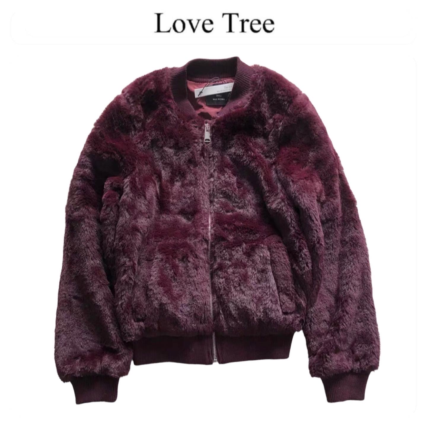 เสื้อเฟอร์กันหนาว หมวกฮู้ด เสื้อขน (FLUFFY COAT) แบรนด์ LOVE TREE