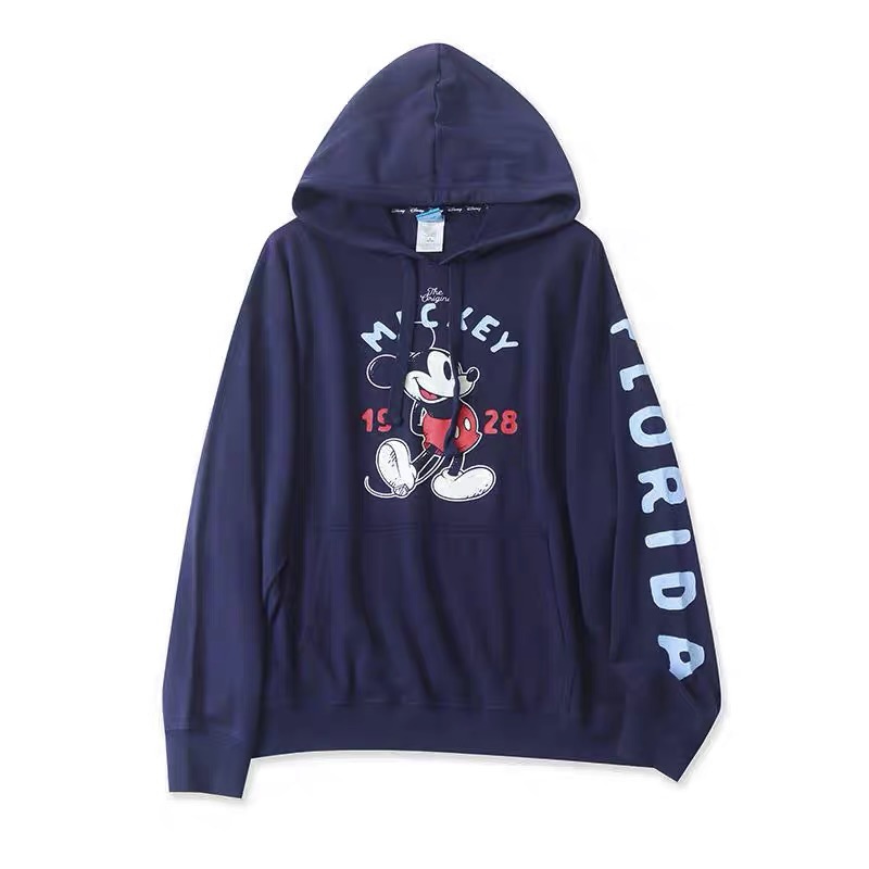 เสื้อฮู้ด วอร์ม สเวตเตอร์ Disney เสื้อมิคกี้ Hoodie 1928 Florida mickey แขนยาว สีดำ ลายการ์ตูนมิคกี้ งาน DISNEYงานสวย มาก ดำ