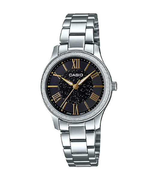CASIO นาฬิกาคาสิโอ นาฬิกาข้อมือ นาฬิกากันน้ำ นาฬิกาของแท้ ประกันศูนย์ CMG 1 ปี รุ่น LTP-E164D-1A นาฬิกาสีเงิน