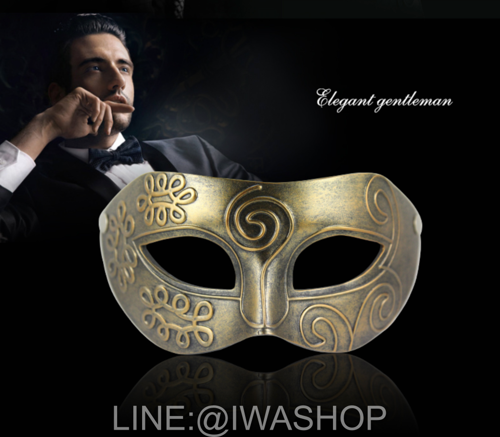 หน้ากากนักรบโรมันกรีกโบราณ สีโลหะโบราณ สไตล์กลาดิเอเตอร์ (Gladiator) Fancy Roman Mask หน้ากากแฟนซี ผู้ชาย หน้ากากแฟนซีครึ่งหน้า หน้ากากแฟนซี diy