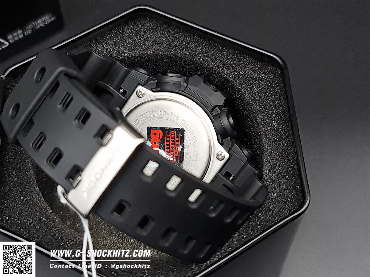 CASIO G-SHOCK นาฬิกาข้อมือ นาฬิกากันน้ำ นาฬิกาของแท้ ประกันศูนย์ CMG 1 ปี รุ่น GA-710-1A2 นาฬิกาสีดำ