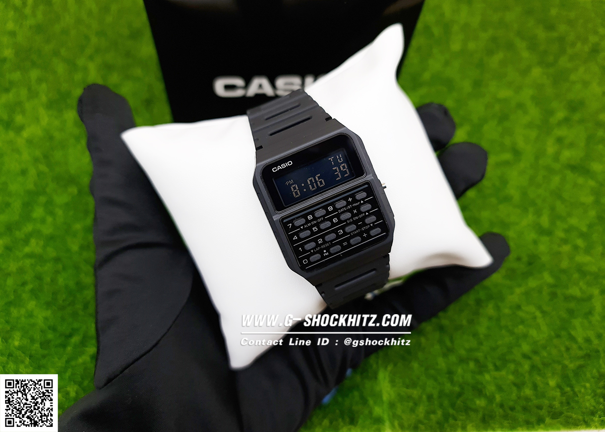 CASIO นาฬิกาคาสิโอ นาฬิกาข้อมือ นาฬิกากันน้ำ นาฬิกาของแท้ ประกันศูนย์ CMG 1 ปี รุ่น CA-53WF-1B นาฬิกาสีดำ