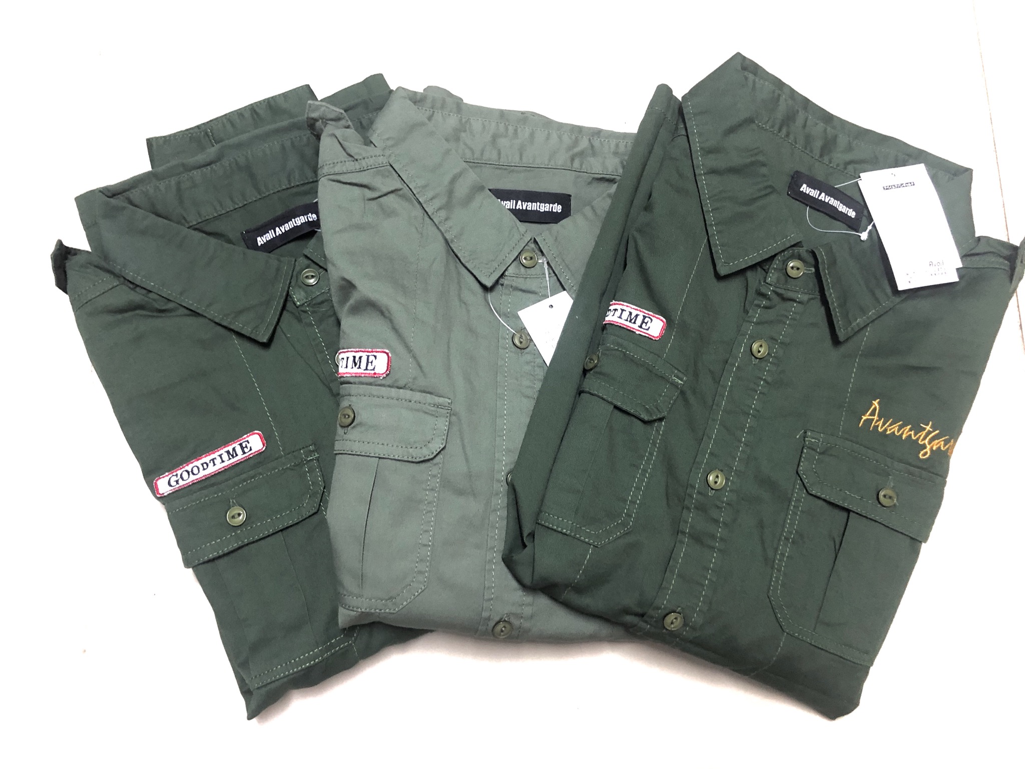Avail Avantgarde เสื้อเขียวทหาร เสื้อนอก เสื้อเชิ้ตเขียวทหาร แนวทหาร แบรนด์ Avail Avantgarde(Japan)แพทเทินสวย เท่ห์มาก คะ เขียว