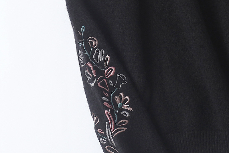 เสื้อหนาวไหมพรม ไหมพรมถัก เนื้อไหม นุ่ม สวย งานปักปลายแขน