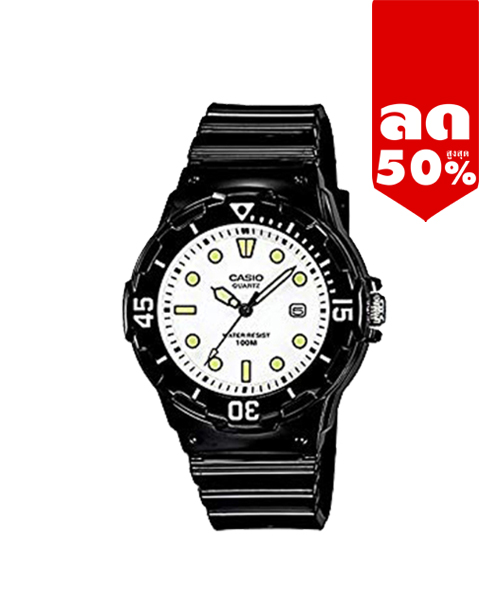 CASIO นาฬิกาคาสิโอ นาฬิกาข้อมือ นาฬิกากันน้ำ นาฬิกาของแท้ ประกันศูนย์ CMG 1 ปี รุ่น LRW-200H-7E1 นาฬิกาสีดำ