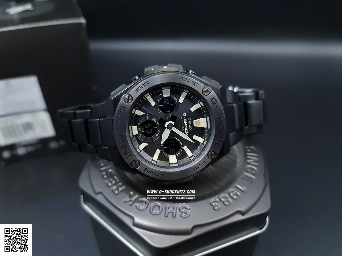 CASIO G-SHOCK นาฬิกาข้อมือ นาฬิกากันน้ำ นาฬิกาของแท้ ประกันศูนย์ CMG 1 ปี รุ่น GST-S130BD-1A นาฬิกาสีดำ