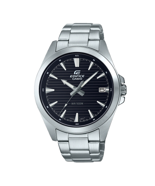 CASIO EDIFICE นาฬิกาข้อมือ นาฬิกากันน้ำ นาฬิกาของแท้ ประกันศูนย์ CMG 1 ปี รุ่น EFV-140D-1A นาฬิกาสีเงิน