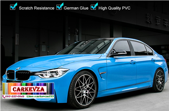 Sticker glossy blue สีน้ำเงิน-เงา 0.15mm(กว้าง152cm)