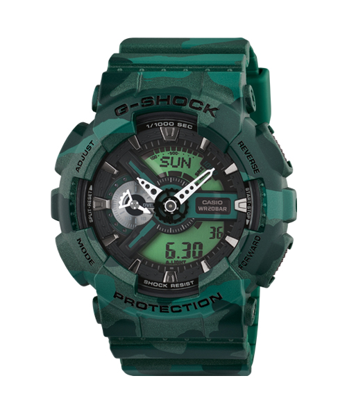 CASIO G-SHOCK นาฬิกา CASIO G-SHOCK รุ่น GA-110CM-3 ของแท้ประกันศูนย์ CMG 1ปี GA-110CM-3 นาฬิกาสีเขียว