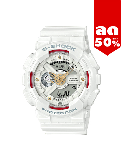 CASIO G-SHOCK นาฬิกาข้อมือ นาฬิกากันน้ำ นาฬิกาของแท้ ประกันศูนย์ CMG 1 ปี รุ่น GA-110DDR-7A นาฬิกาสีขาว