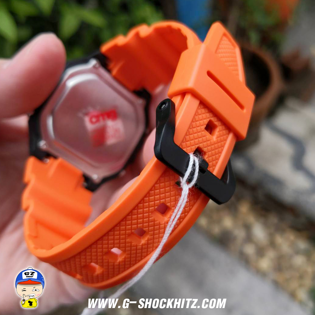 CASIO MID YEAR SALE นาฬิกาคาสิโอ พร้อมส่ง นาฬิกาข้อมือ นาฬิกากันน้ำ นาฬิกาของแท้ BTS ประกันศูนย์ CMG 1 ปี รุ่น W-218H-4B2 นาฬิกาสีส้ม