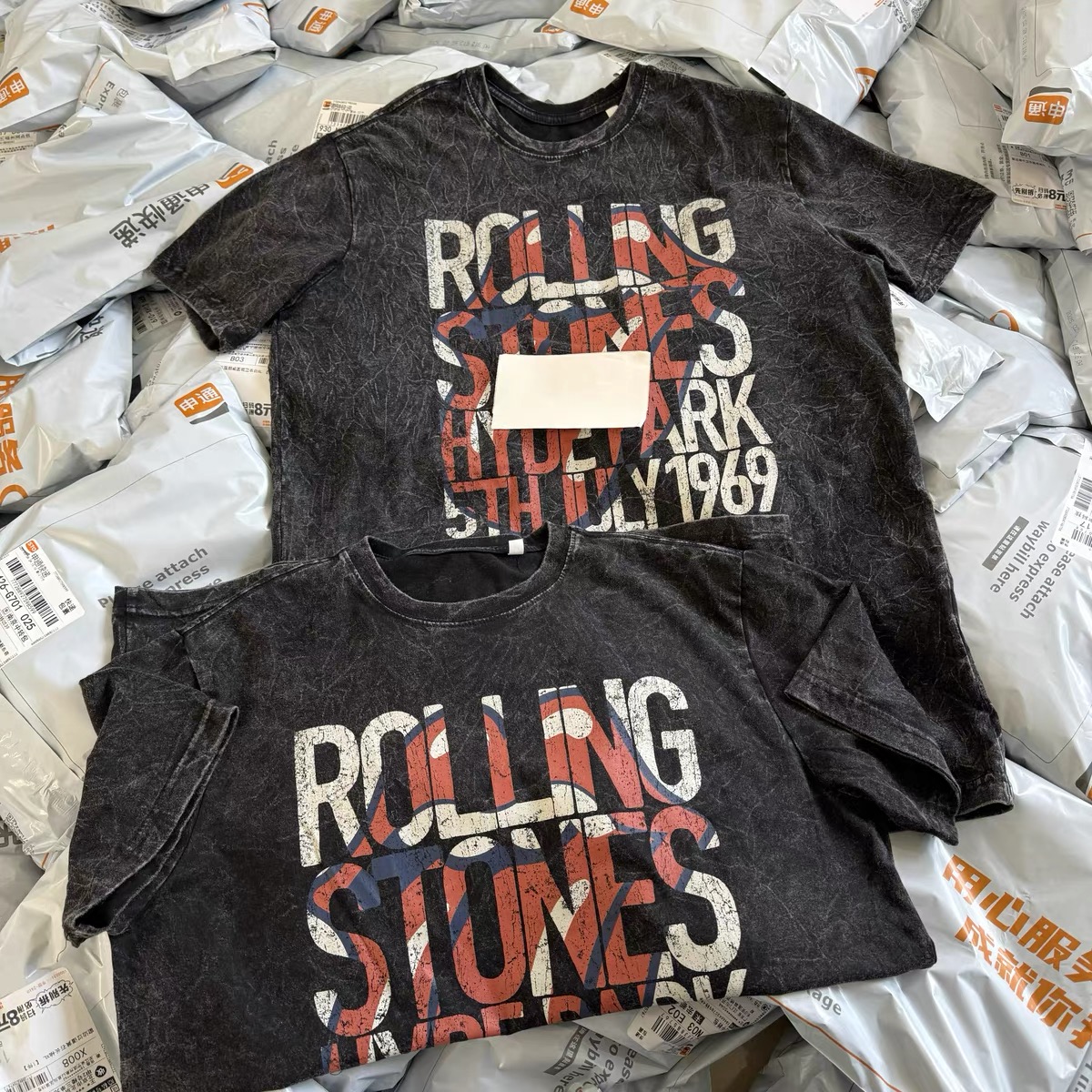 เสื้อยืด ROLLING STONES new legacy เสื้อวง ฟอกสี เขียว