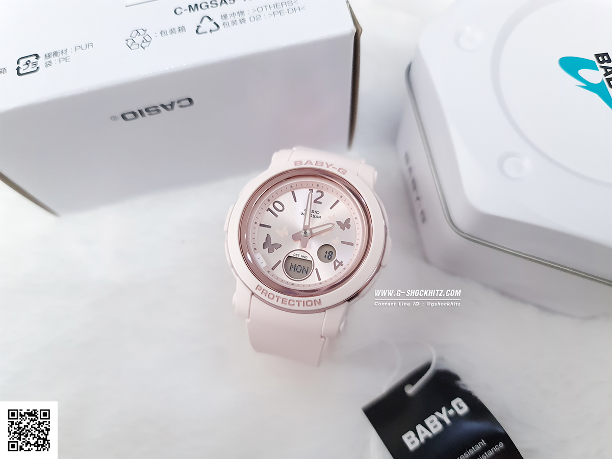 CASIO BABY-G นาฬิกาข้อมือ นาฬิกากันน้ำ นาฬิกาของแท้ ประกันศูนย์ CMG 1 ปี รุ่น BGA-290BD-4A นาฬิกาสีชมพู