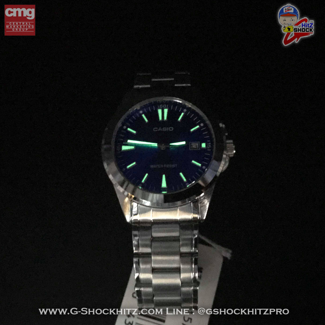 CASIO นาฬิกาคาสิโอ นาฬิกาข้อมือ นาฬิกากันน้ำ นาฬิกาของแท้ ประกันศูนย์ CMG 1 ปี รุ่น MTP-1215A-2A2 นาฬิกาสีเงิน