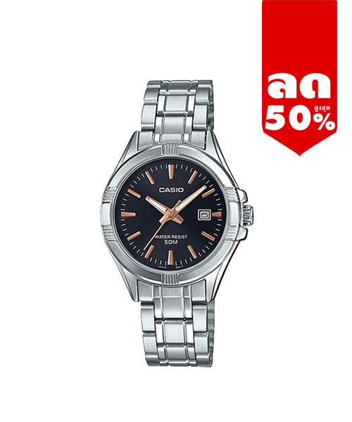 CASIO MID YEAR SALE นาฬิกาคาสิโอ พร้อมส่ง นาฬิกาข้อมือ นาฬิกากันน้ำ นาฬิกาของแท้ BTS ประกันศูนย์ CMG 1 ปี รุ่น LTP-1308D-1A2 นาฬิกาสีเงิน
