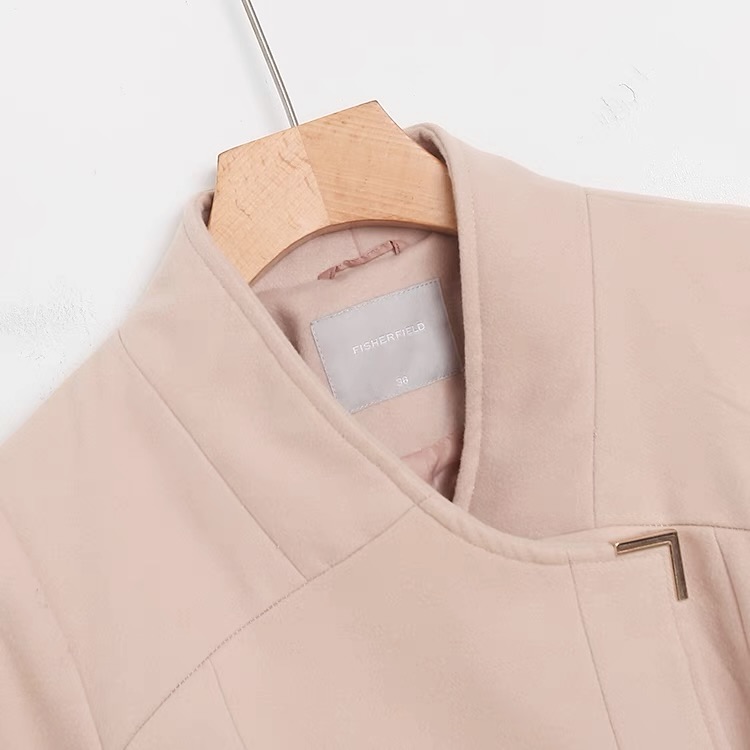 เสื้อโค้ทวูล เสื้อโค้ทเฟอร์ โค้ทสักหลาดสีเบจ แบรนด์ FISHERFIELD