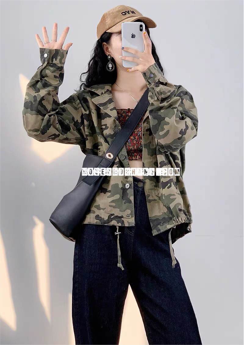 เสื้อทหาร เสื้อคลุม สีลายพรางทหาร เสื้อนอก งานสวย เท่ห์มากคะ ลายพราง
