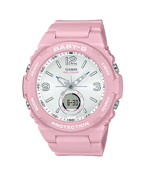 CASIO BABY-G นาฬิกาข้อมือ นาฬิกากันน้ำ นาฬิกาของแท้ ประกันศูนย์ CMG 1 ปี รุ่น BGA-260SC-4A นาฬิกาสีชมพู