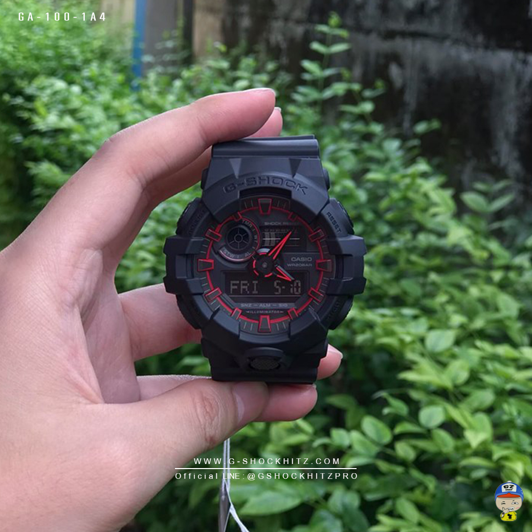 CASIO G-SHOCK นาฬิกาข้อมือ นาฬิกากันน้ำ นาฬิกาของแท้ ประกันศูนย์ CMG 1 ปี รุ่น GA-700SE-1A4 นาฬิกาสีดำ