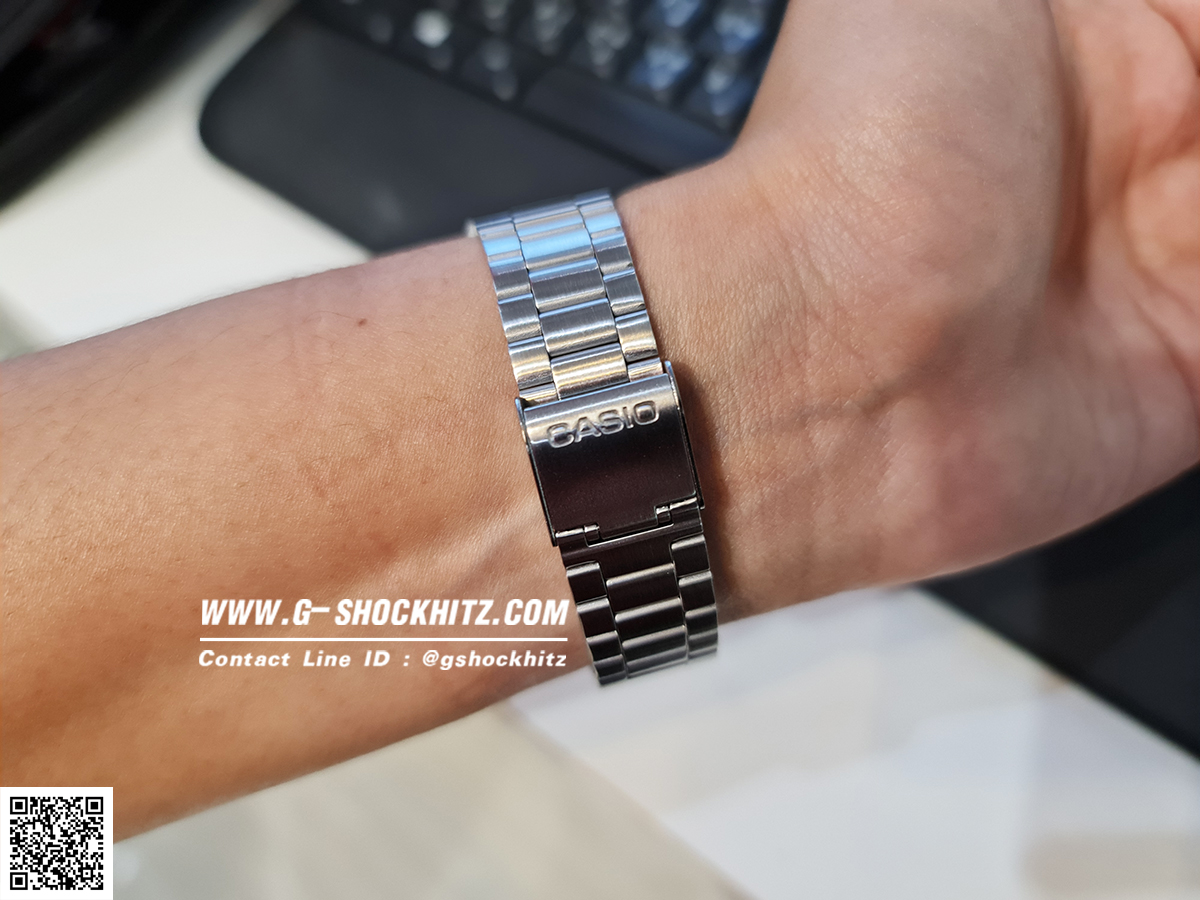 CASIO นาฬิกาคาสิโอ นาฬิกาข้อมือ นาฬิกากันน้ำ นาฬิกาของแท้ ประกันศูนย์ CMG 1 ปี รุ่น A-178WA-1A นาฬิกาสีเงิน