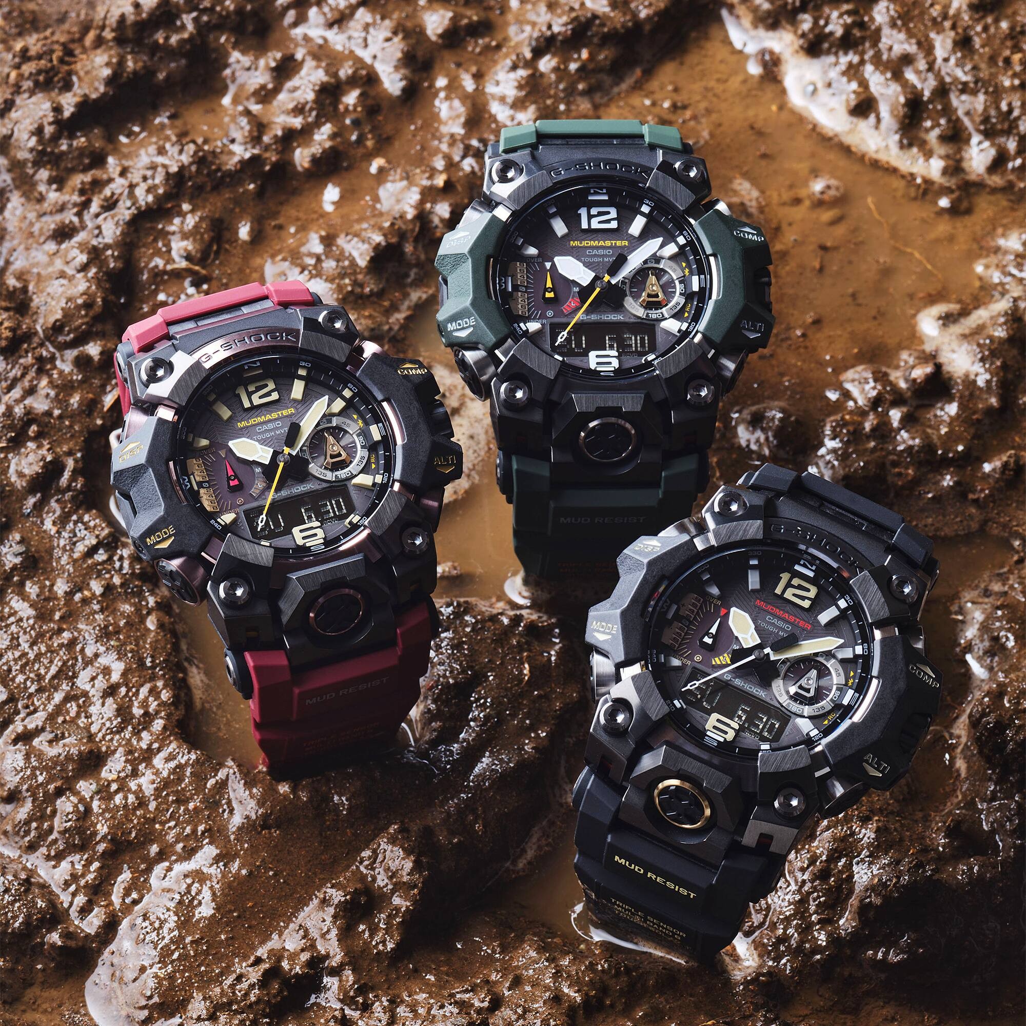 CASIO G-SHOCK นาฬิกาข้อมือ นาฬิกากันน้ำ นาฬิกาของแท้ ประกันศูนย์ CMG 1 ปี รุ่น GWG-ฺB1000-3A นาฬิกาสีเขียว