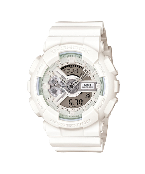 CASIO G-SHOCK นาฬิกาข้อมือ นาฬิกากันน้ำ นาฬิกาของแท้ ประกันศูนย์ CMG 1 ปี รุ่น GA-110BC-7A นาฬิกาสีขาว