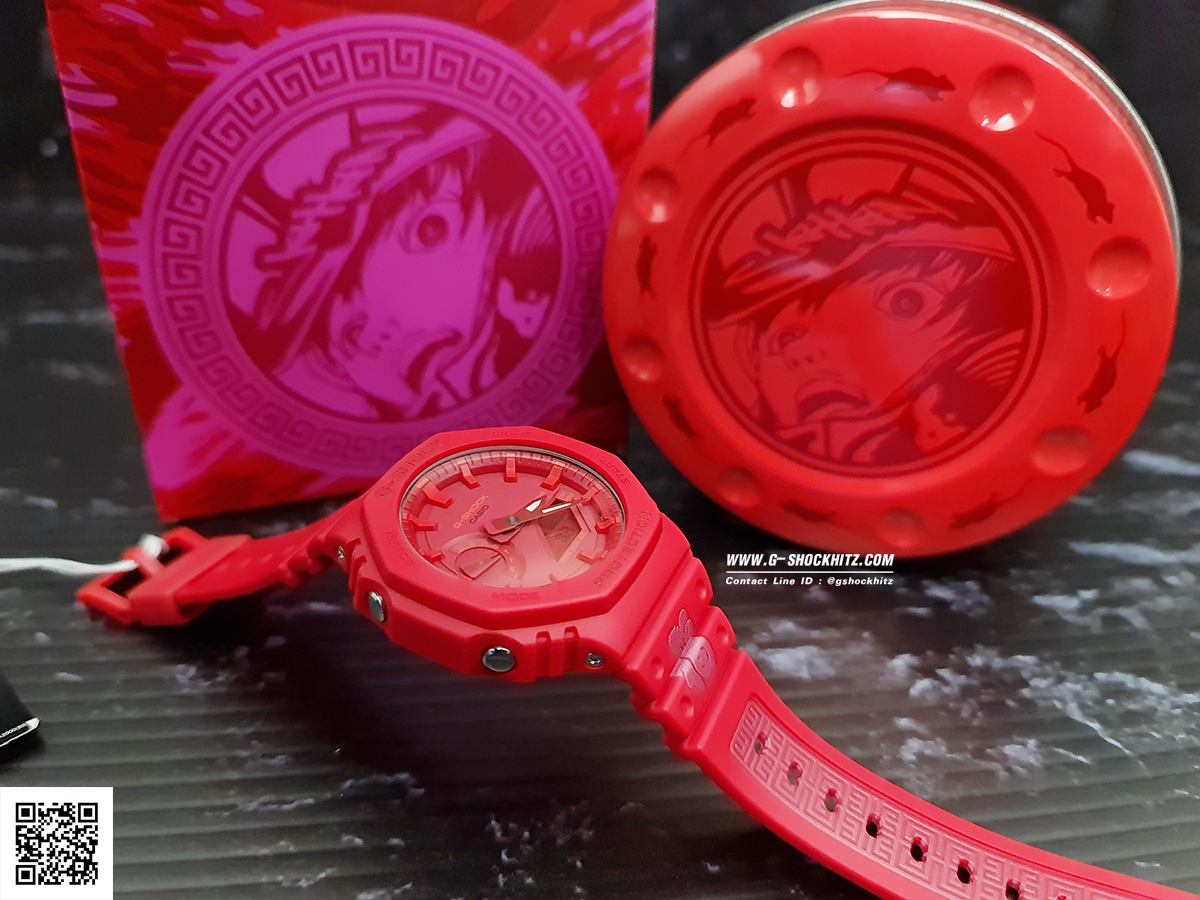 CASIO MID YEAR SALE G-SHOCK พร้อมส่ง นาฬิกาข้อมือ นาฬิกากันน้ำ นาฬิกาของแท้ ประกันศูนย์ CMG 1 ปี รุ่น GA-2100CNY-4 นาฬิกาสีแดง