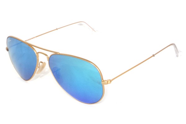 Ray-Ban RB3025 Aviator 112/17 Gold Frames Blue Mirror Lens 58mm