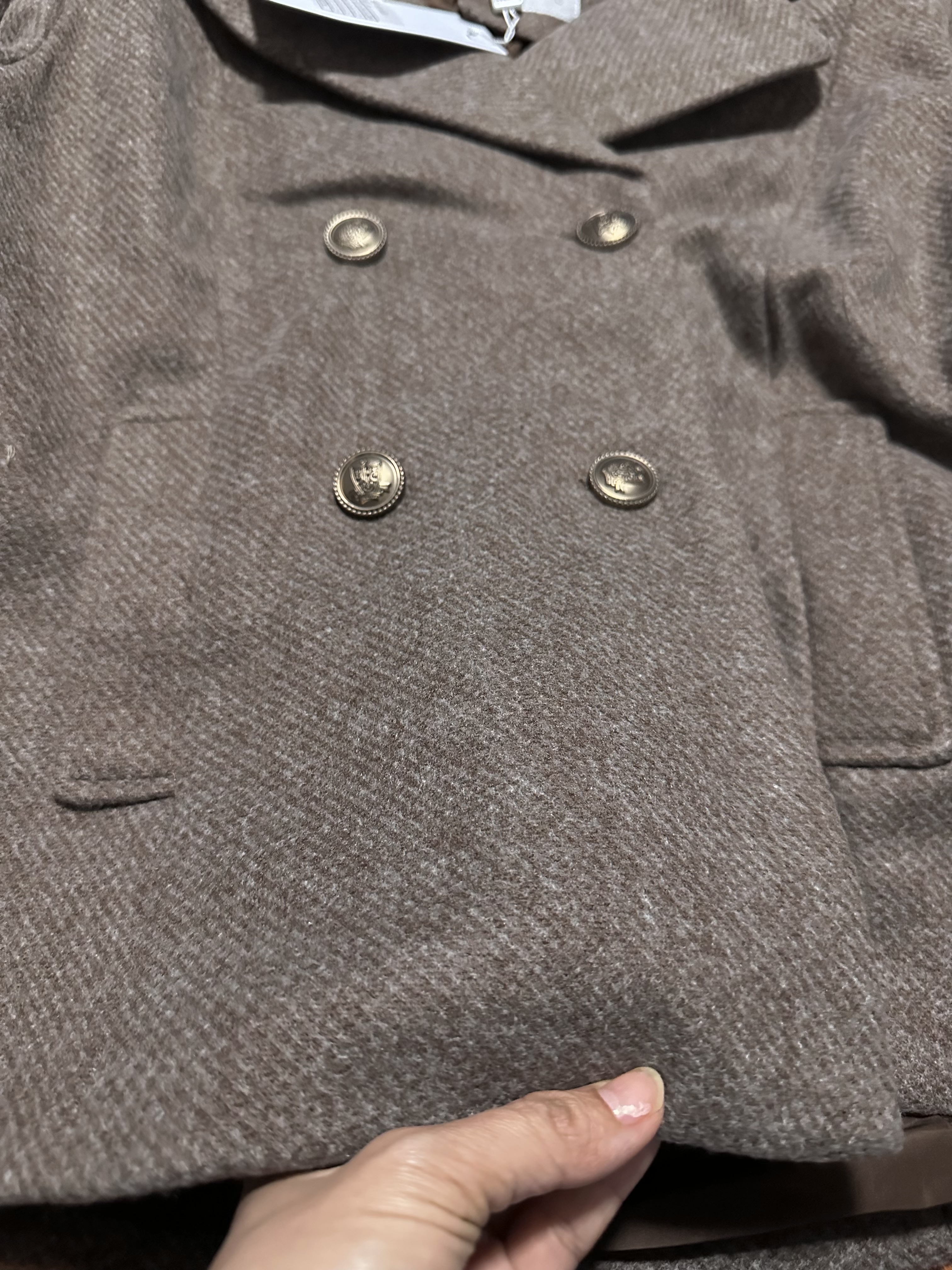 Pea coat เสื้อนอก กันหนาว trench coat collar ✨GIADA ✨ (ปกเฟอร์ถอดได้ค่ะ) WY1302