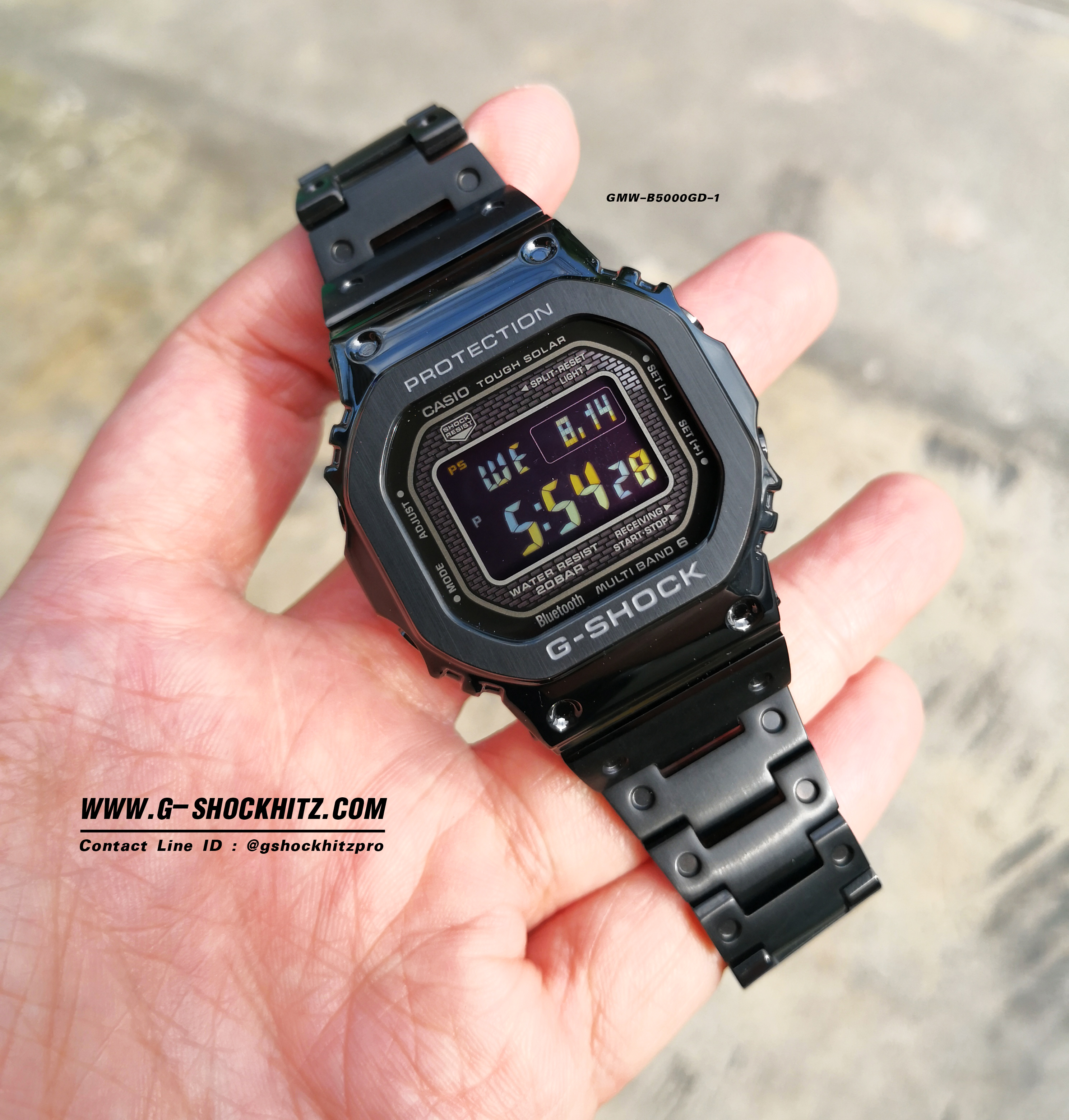 CASIO MID YEAR SALE G-SHOCK พร้อมส่ง นาฬิกาข้อมือ นาฬิกากันน้ำ นาฬิกาของแท้ ประกันศูนย์ CMG 1 ปี รุ่น GMW-B5000GD-1 นาฬิกาสีดำ