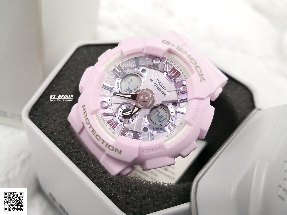 CASIO G-SHOCK นาฬิกาข้อมือ นาฬิกากันน้ำ นาฬิกาของแท้ ประกันศูนย์ CMG 1 ปี รุ่น GMA-S120DP-6A นาฬิกาสีม่วง