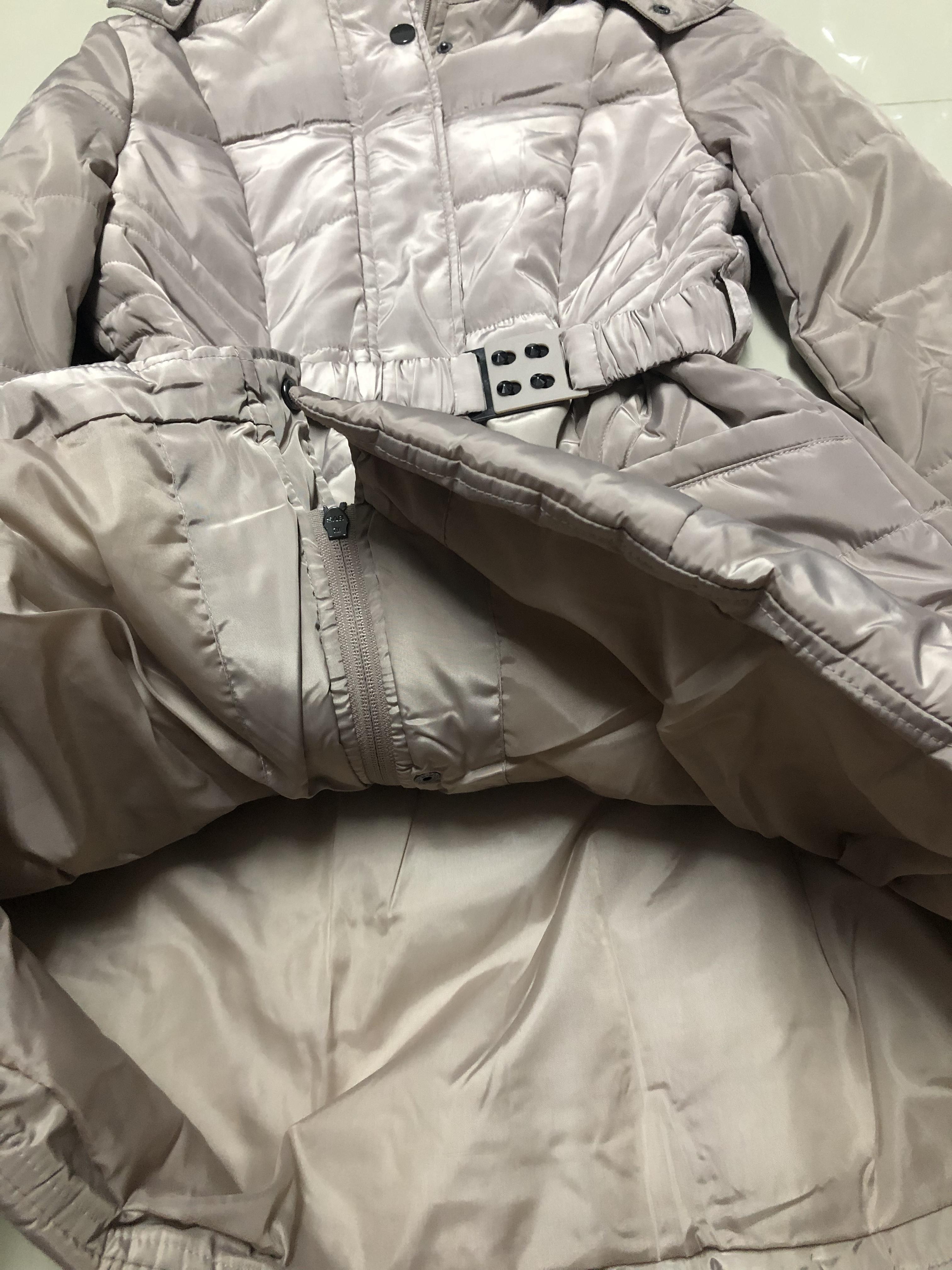 U.S. Polo ASSN. เสื้อกันหนาว เสื้อฮู้ดเฟอร์ บุนวมอุ่น สีนู้ดกะปิ แบรนด์ U.S. POLO ASSN. (padded puffer coat สำเนา กะปิ