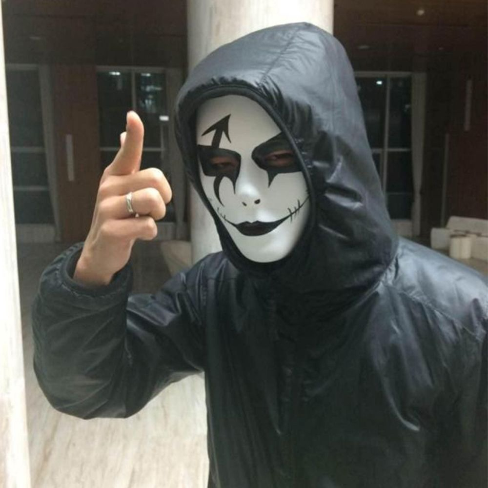 หน้ากากเต้นรำสยองขวัญ ชายหญิงสีขาวดำ หน้ากากปาร์ตี้ หน้ากากแฟนซี หน้ากากฮาโลวีน หน้ากากผี หน้ากากสตรีทแดนซ์