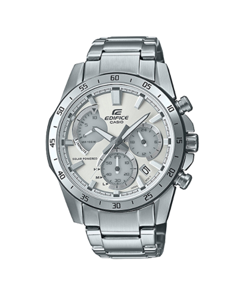 EDIFICE นาฬิกาข้อมือ นาฬิกากันน้ำ นาฬิกาของแท้ ประกันศูนย์ CMG 1 ปี รุ่น EQS-930MD-8A นาฬิกาสีเงิน
