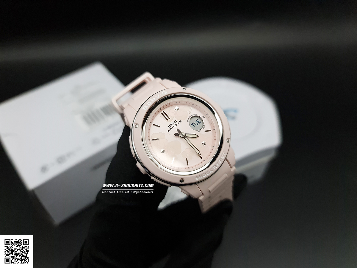 CASIO BABY-G นาฬิกาข้อมือ นาฬิกากันน้ำ นาฬิกาของแท้ ประกันศูนย์ CMG 1 ปี รุ่น BGA-150FL-4A นาฬิกาสีชมพู