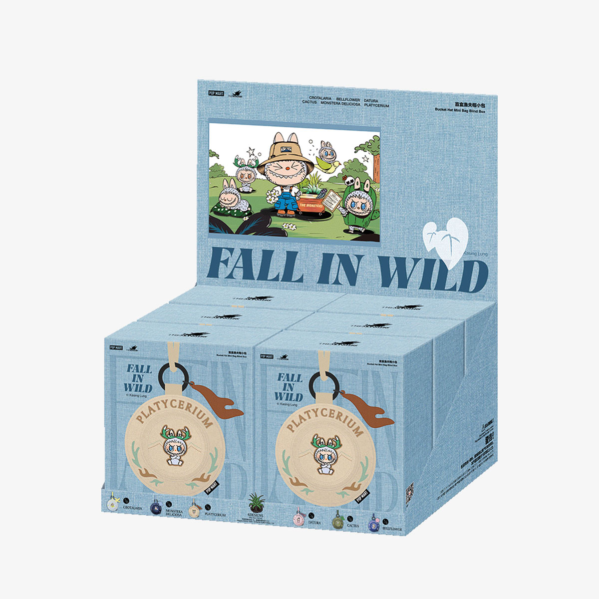 POP MART กล่องสุ่มTHE MONSTERS FALL IN WILD SERIES Bucket Hat Mini Bag Blind Box