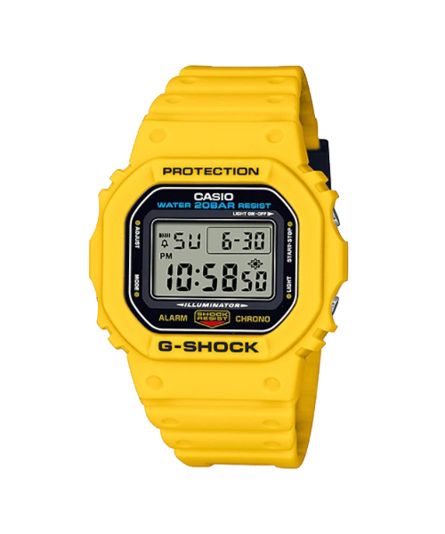 CASIO MID YEAR SALE G-SHOCK พร้อมส่ง นาฬิกาข้อมือ นาฬิกากันน้ำ นาฬิกาของแท้ ประกันศูนย์ CMG 1 ปี รุ่น DWE-5600R-9 นาฬิกาสีเหลือง