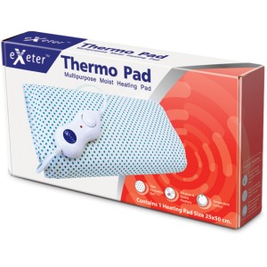 แผ่นความร้อนไฟฟ้า Exeter Thermo Pad ขนาด 30 x 45 ซม. ใช้ประคบเพื่อบรรเทาอาการปวดเมื่อยกล้ามเนี้อ สามารถปรับอุณหภูมิได้ เหมาะสำหรับบุคคลที่นั่งเป็นเวลานานๆ รับประกัน 2 ปี