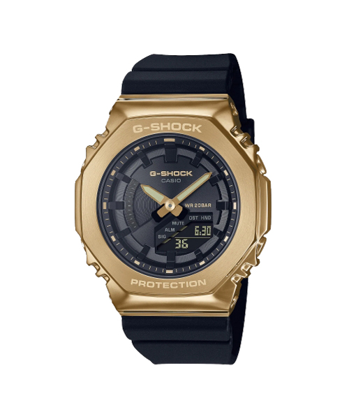 CASIO G-SHOCK นาฬิกาข้อมือ นาฬิกากันน้ำ นาฬิกาของแท้ ประกันศูนย์ CMG 1 ปี รุ่น GM-S2100GB-1A นาฬิกาสีทอง