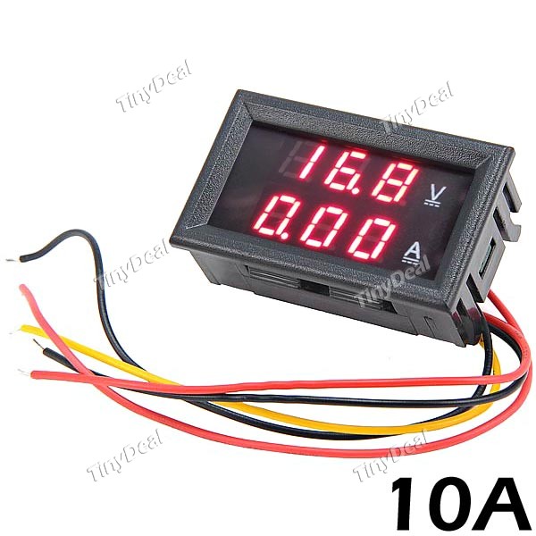 0.28 Digital Ammeter Voltmeter DC 0-100V/10A 5 wire voltage current meter LED Display