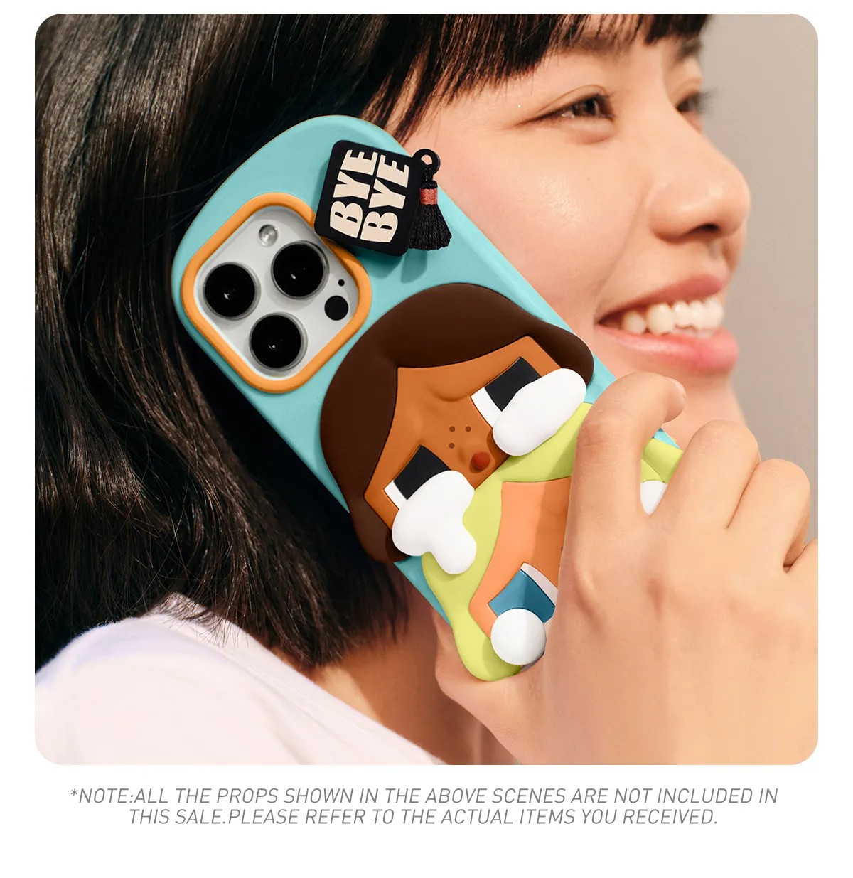 POP MART CRYBABY Sunset Concert Series Phone Case สีฟ้า