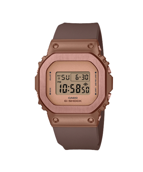 CASIO G-SHOCK นาฬิกาข้อมือ นาฬิกากันน้ำ นาฬิกาของแท้ ประกันศูนย์ CMG 1 ปี รุ่น GM-S5600BR-5 นาใิกาสีน้ำตาล