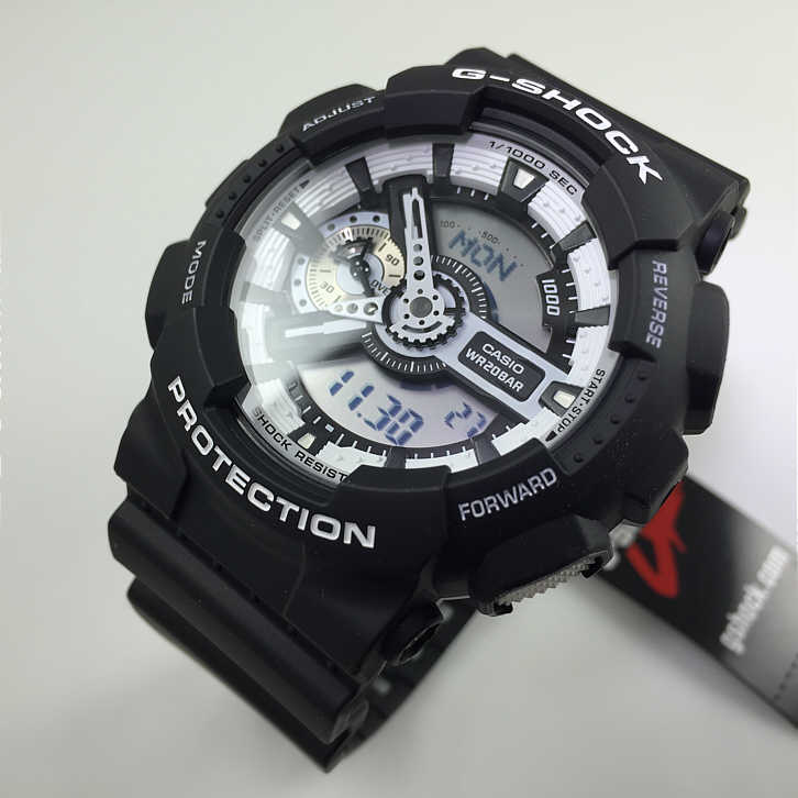 CASIO G-SHOCK นาฬิกา CASIO G-SHOCK รุ่น GA-110BW-1A ของแท้ประกันศูนย์ CMG 1ปี GA-110BW-1A นาฬิกาสีดำ