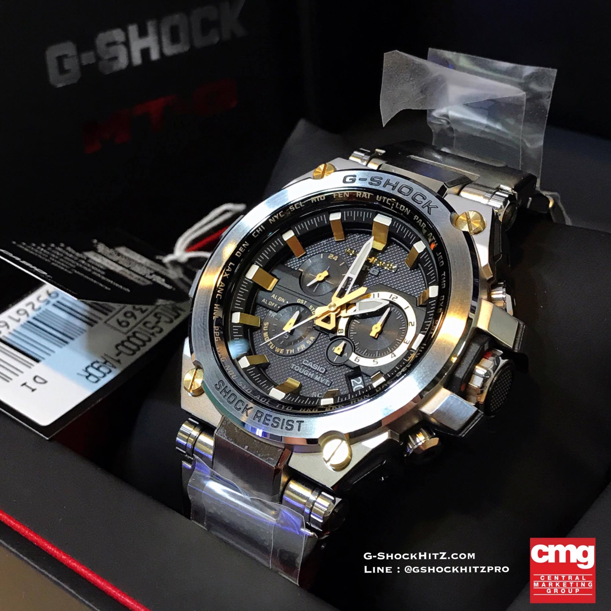 CASIO G-SHOCK นาฬิกาข้อมือ นาฬิกากันน้ำ นาฬิกาของแท้ ประกันศูนย์ CMG 1 ปี รุ่น MTG-S1000D-1A9 นาฬิกาสีเงิน
