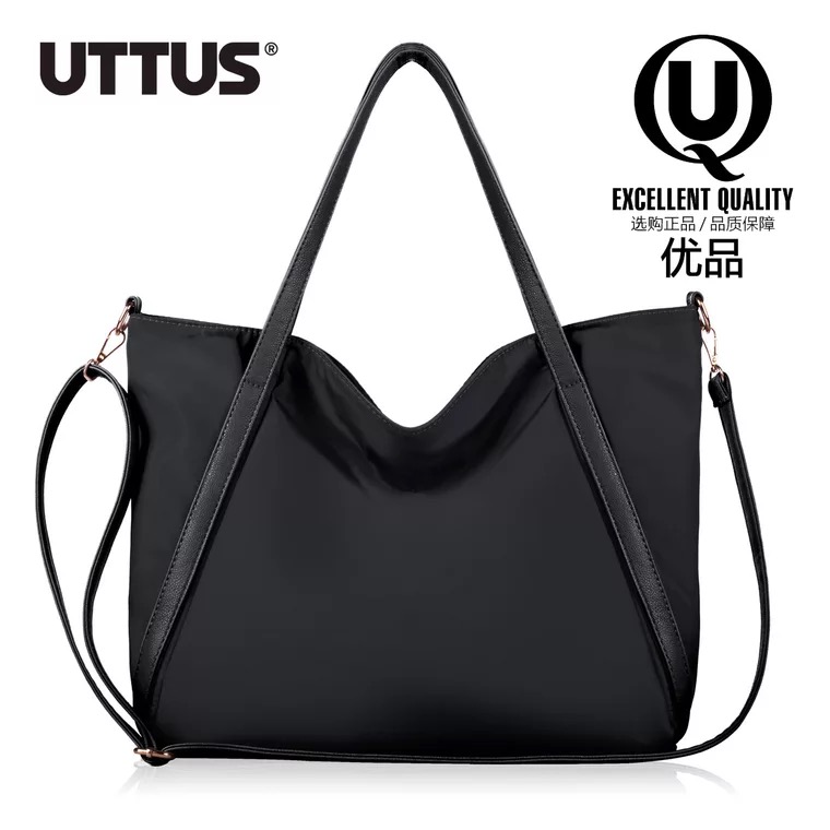 กระเป๋าผ้า เนื้อผ้าไนล่อนมัน เกรด พรีเมี่ยม แบรนด์ UTTUS ทรงเก๋ เท่ห์ๆ แฟชั่นนำเข้า เกาหลี สไตล์ลำลอง ..