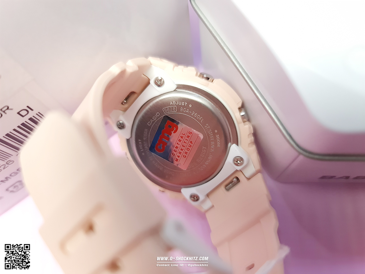 CASIO MID YEAR SALE BABY-G พร้อมส่ง นาฬิกาข้อมือ นาฬิกากันน้ำ นาฬิกาของแท้ ประกันศูนย์ CMG 1 ปี รุ่น BGA-260FL-4A นาฬิกาสีส้ม