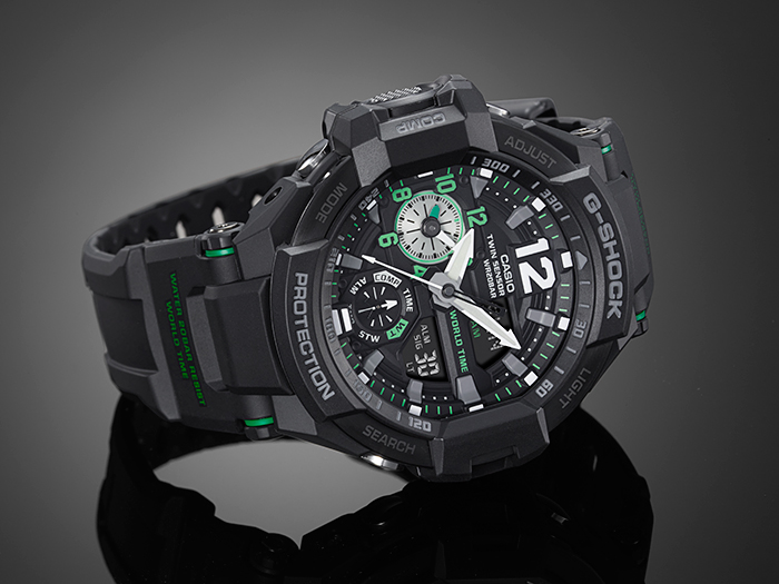 CASIO G-SHOCK นาฬิกาข้อมือ นาฬิกากันน้ำ นาฬิกาของแท้ ประกันศูนย์ CMG 1 ปี รุ่น GA-1100-1A3 นาฬิกาสีดำ