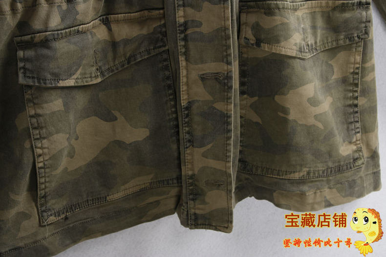 LUCKY BRAND เสื้อนอกเขียวทหาร เสื้อแจ็คเก็ต แนวทหาร แพทเทิน Lucky brandสวย เท่ห์ มาก แบรนด์ In extenso สำเนา เขียว